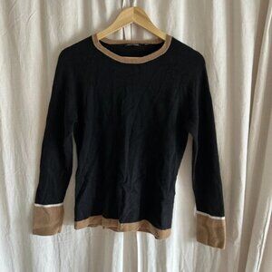 Vintage Anne Klein 100% Cashmere Crew Neck Sweater Black